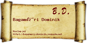 Bagaméri Dominik névjegykártya